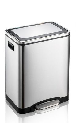 Tempat Sampah Pedal Ruang Tamu, Tempat Sampah Stainless Steel Persegi Panjang 16L
